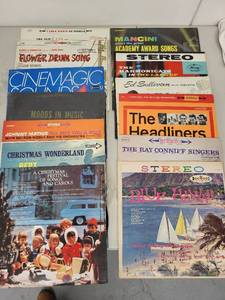 lot 19L image: Collection of Vintage Vinyl Records Assorted Artists and Genres