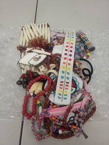 lot 72L image: Collection of Beaded Jewelry, Bracelets, Necklaces, and Handmade Accessories