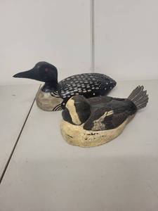 lot 87L image: Pair of Decorative Wooden Duck Decoys by Heritage Mint Ltd.