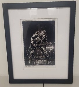 lot 96L image: Framed Gene Simmons 1976 Print Signed by Artist