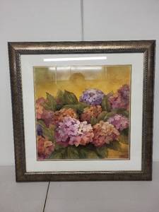 lot 114L image: Framed Original Watercolor Beguiling Blooms by Wendy Westlake