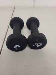 lot 117L image: Pair of 3 lb Athletech Dumbbells