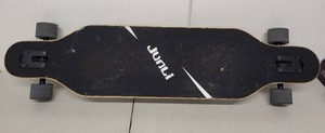 lot 4AE image: Junli Longboard Skateboard with Custom Painted Underside