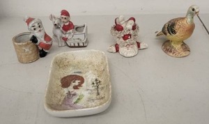 lot 19AE image: Vintage Japan Ceramic Figurines and Trinket Dish Collection