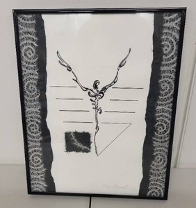 lot 50AE image: Framed Signed Art Print by Boriana Mincheva 1998 with Decorative Border