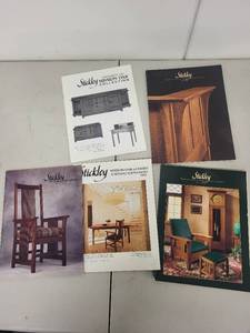 lot 90AE image: Collection of 5 Stickley Mission Oak & Cherry Furniture Catalogs
