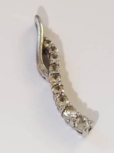 lot 1Q image: Elegant Sterling Silver Pendant with Diamonds