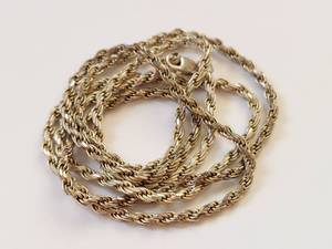 lot 24Q image: Sterling Silver Italian Chain Necklace