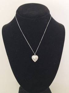 lot 99Q image: Vintage Danecraft Sterling Silver Heart Locket Necklace