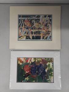 lot 5U image: Limited Edition Parrot Print & Grape Artwork by Gayle Tawkner & Bob Martin