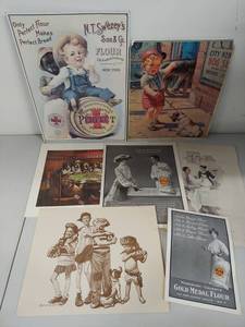 lot 14U image: Vintage Flour Advertising Collection - Gold Medal & Perfect Flour