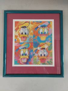 lot 19U image: Framed Donald Duck Art by Peter Max - Unsigned