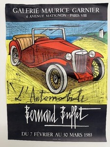 lot 91SC image: Bernard Buffet LAutomobile 1985 Exhibition Poster Galerie Maurice Garnier