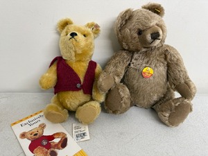 lot 97SC image: Steiff Teddy Bears Lot, Original Knopf Im Ohr German Plush, 2 Collectible Bears