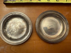 lot 13 image: Sterling Silver Lids - 7 in Diameter - Set of 2