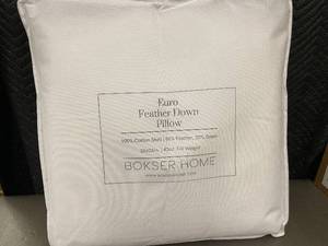 lot 4 image: Euro Feather Down Pillow - BOKSER HOME