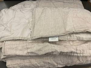 lot 27 image: Duvet Cover - Bokser Home - KingCal King, Linen Shell, Cotton Back