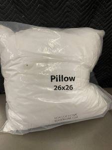 lot 38 image: Pillow - Bokser Home Down Alternative Euro 26x26