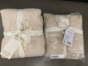 lot 50 image: 4 Linen Shams - Bokser Home - French Linen Front & Percale Back, Standard