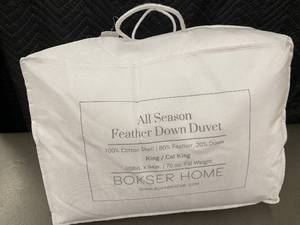 lot 59 image: All Season Feather Down Duvet - Bokser Home King  Cal King