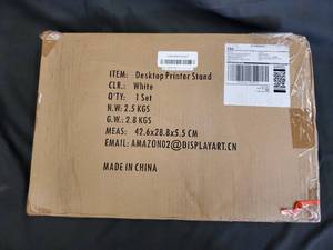 lot 109 image: Desktop Printer Stand - White