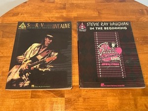 lot 9 image: Lot of 2- Stevie Ray Vaughan Guitar Tablature Books