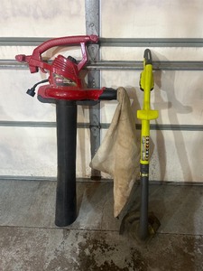 lot 15 image: Toro Corded Ultra Blower Vac with Ryobi 18v Easy Edger(tool only)