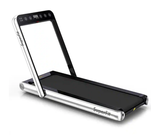 lot 39 image: Costway - 4.75HP 2 In 1 Folding Treadmill WRemote APP Control - Silver