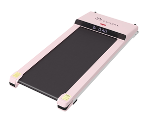 lot 53 image: Soozier Home Gym Treadmill, Walking  Jogging Exercise Machine w LCD Monitor, Pink