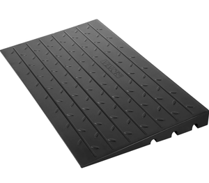 lot 106 image: VEVOR Rubber Threshold Ramp, 3 Rise Threshold Ramp Doorway, 3 Channels Cord Cover Rubber Solid Threshold Ramp, Rubber Angled Entry Rated 2200 Lbs Load Capacity for Wheelchair and Scooter 24 L x 41.8 W x 3 H