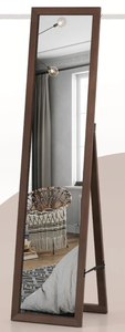 lot 310 image: CHARMAID Full Length Mirror with Stand, Full Body Floor Mirror with Solid Wood Frame (Minor Transit Damage Corner)