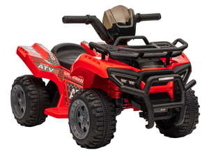 lot 355 image: Aosom 6V Battery Powered Electric ATV, Quad Four Wheeler Ride On Toy Car w LED Headlights for Kids Toddlers, Red