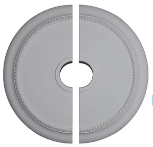 lot 356 image: Ekena Millwork Crendon 24.125-Inches W x 24.125-Inches L Architectural Primed Polyurethane Split Ceiling Medallion (WHITE)