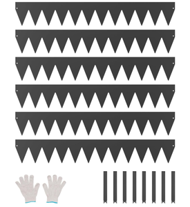 lot 416 image: VEVOR Steel Landscape Edging, 6 Packs 40 x 6 in Rust-Resistant Metal Landscape Edging, Bendable Garden Edging Border, Heavy Duty Lawn Edging, Easy-to-Install, Flower Bed Yard Pathway Divider Black