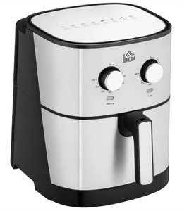 lot 16 image: HOMCOM Air Fryer, 1700W 6.9 Quart Air Fryer Oven with 360° Air Circulation, Adjustable Temperature, Timer and Nonstick Basket for Oil Less or Low Fat Cooking
