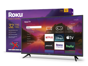 lot 44 image: Roku 32-Inch Select Series 1080p Full HD Smart Roku TV, Bright Picture, Customizable Home Screen (Missing  Remote Control)