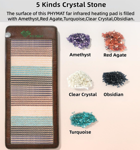 lot 45 image: PHYMAT Far Infrared Heating Pad for Back - Infrared Mat Full Body - Amethyst Mat - Bio Crystal Mat - 5 Color Natural Gemstones Heating Pad with Overheat Protection and Auto Off Function(67x27)