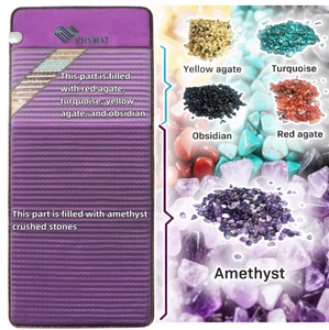 lot 49 image: PHYMAT Far Infrared Amethyst Heating Pad (70x31)- 5 Color Natural Crystal Heating Mat - Amethyst Full Body Infrared Mat - Bio Amethyst Mat with Auto Shut Off - Overheat Protection,Smart Control