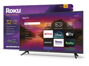 lot 80 image: Roku 32-Inch Select Series 1080p Full HD Smart Roku TV with Roku Voice Remote, Bright Picture, Customizable Home Screen