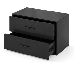 lot 357 image: Costway 2-Drawer Stackable Horizontal Storage Cabinet Dresser Chest with Handles