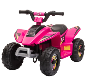 lot 304 image: Aosom 6V Kids ATV 4-Wheeler Ride on Car, Electric Motorized Quad Battery Powered Vehicle with ForwardReverse Switch for 18-36 Months Old Toddlers, Pink (Used)