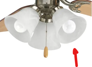 lot 426 image: Progress Lighting AirPro 3-Light Ceiling Fan Light Kit - Brushed Nickel