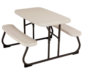 lot 151 image: LIFETIME 280094 Kids Picnic Table, Size 1, Almond