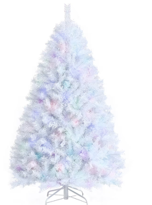 lot 172 image: Costway 6-ft White Artificial Christmas Tree