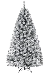 lot 177 image: Costway 6-ft Flocked White Artificial Christmas Tree