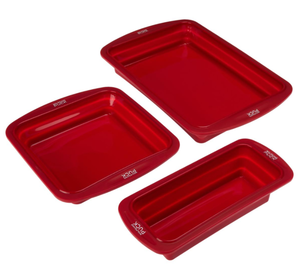 lot 259 image: Wolfgang Puck 3-piece Silicone Collapsible Bakeware Set