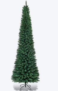 lot 384 image: Goplus 9-ft Pencil Artificial Christmas Tree Lights