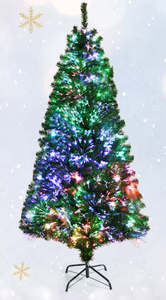 lot 386 image: Costway 7-ft Pre-lit Artificial Christmas Tree with Multicolor Lights