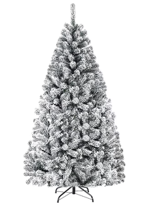 lot 388 image: Costway 6-ft Flocked White Artificial Christmas Tree