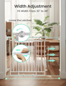 lot 449 image: Grownsy Baby Gate for Stairs- No Bottom Bar, Adjustable Width 32� to 48� for Child and Pet, Dog Gate with Auto-Close & One-Hand Operation, Screw-in Installation for Doorways and Indoor Use